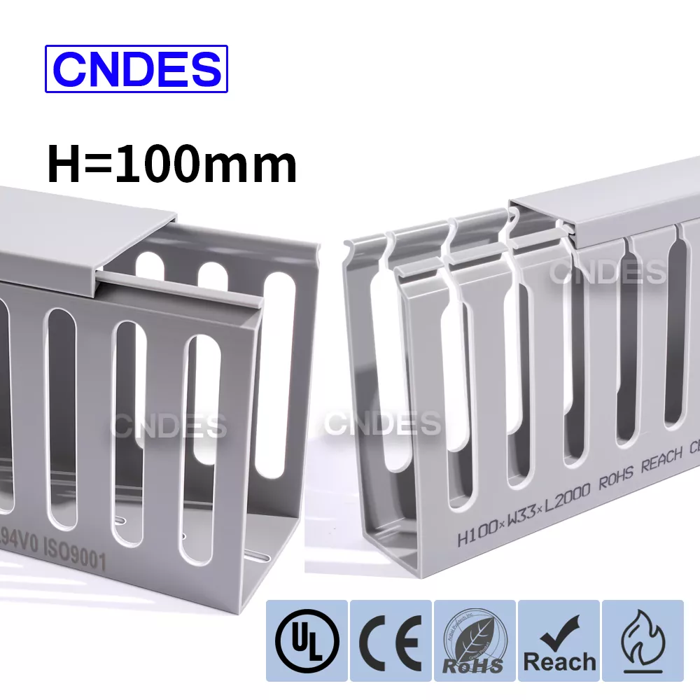 100 mm výška otvorenej štrbiny na vedenie káblov z PVC krytu