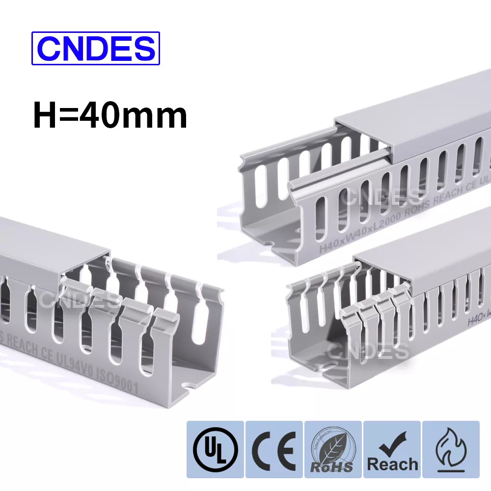 40 mm výška štrbinové PVC vedenie Raceway Kanál