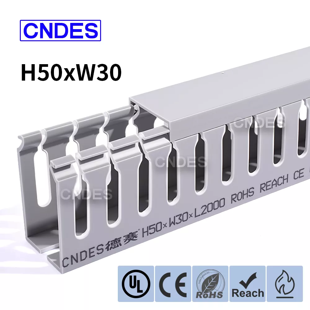 50×30 štrbinový PVC kábel organizačný kanál