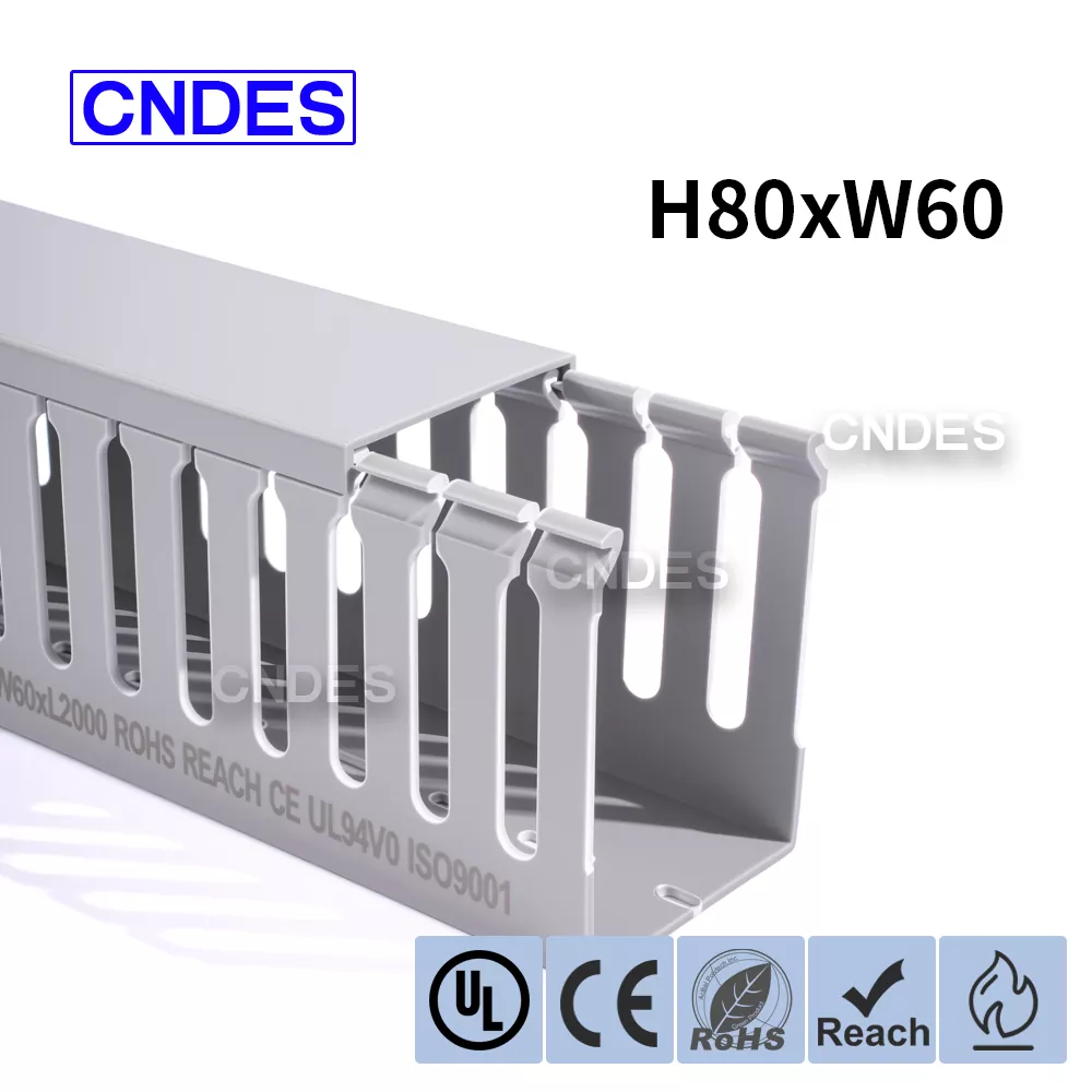 80×60 štrbinový PVC káblový kanál