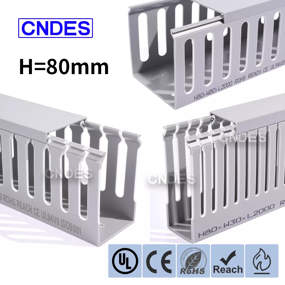 80 výškovo štrbinový PVC automatizačný káblový kanál