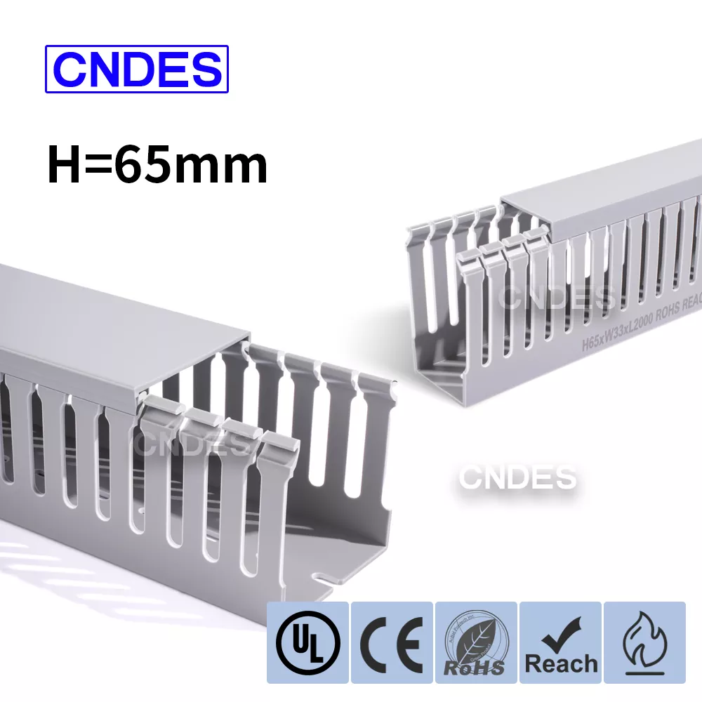 65 mm výška štrbinová PVC priemyselná kabeláž