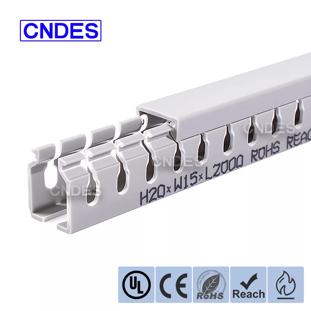 20 mm vysoký štrbinový PVC elektrický drôtený kanál